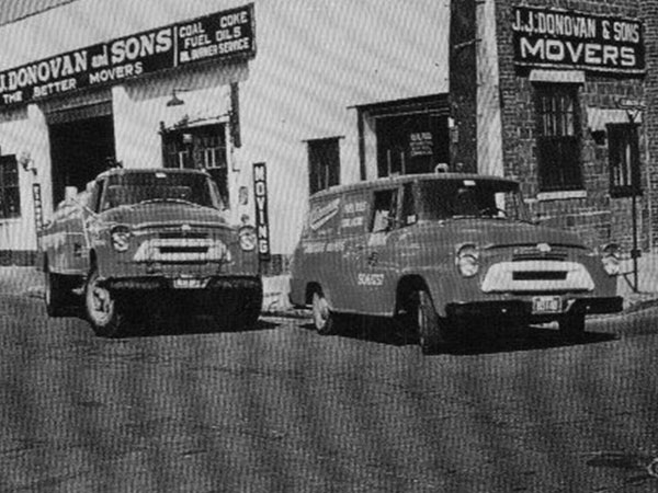 Old Photo of J.J. Donovan & Sons Business And Trucks