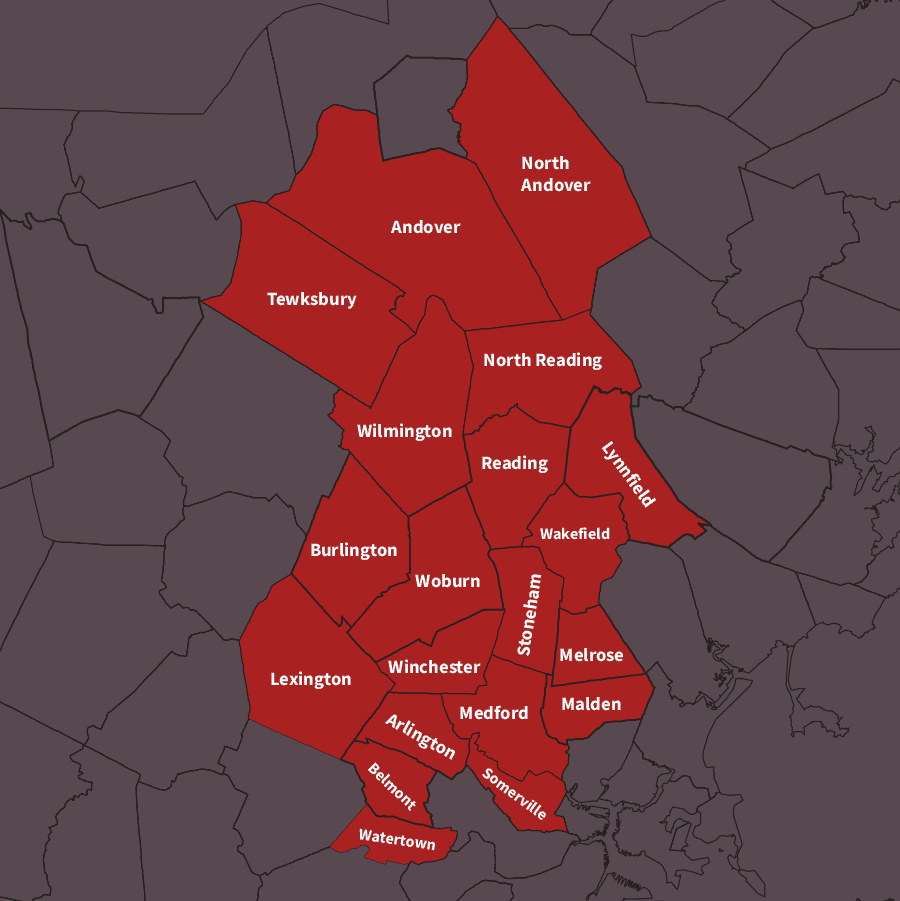 Middlesex and Essex Counties Service Area for J.J. Donovan & Sons