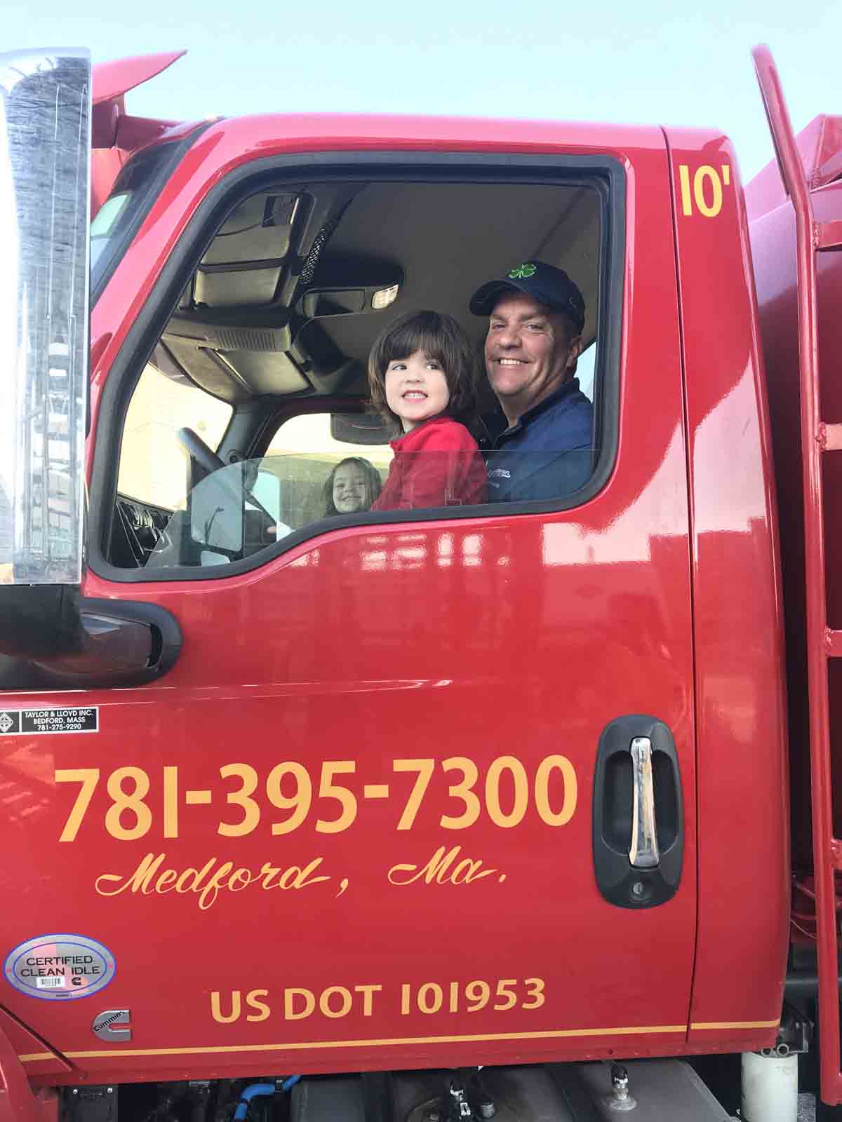 Man and Kids in Truck